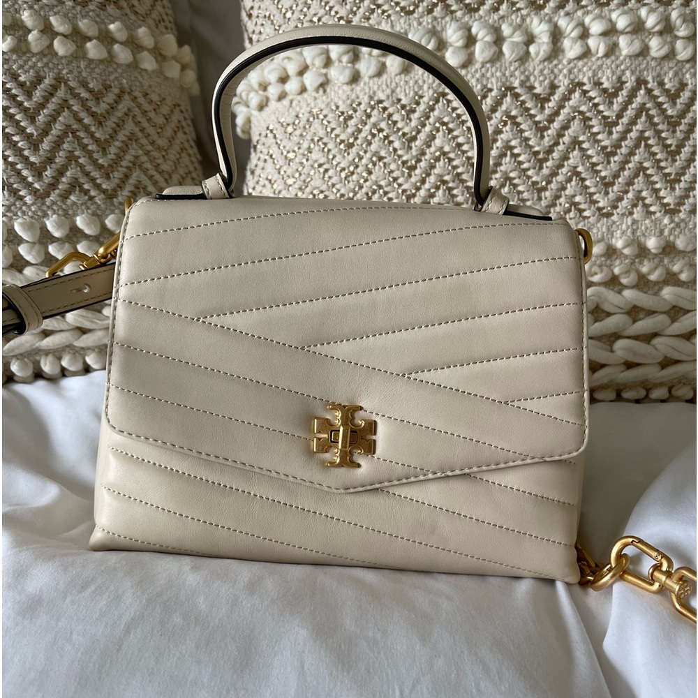 TORY BURCH KIRA CHEVRON TOP-HANDLE SATCHEL